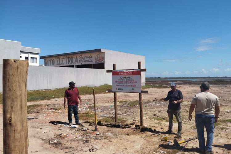 Campos reforça proteção ambiental na área do heliporto com nova intervenção